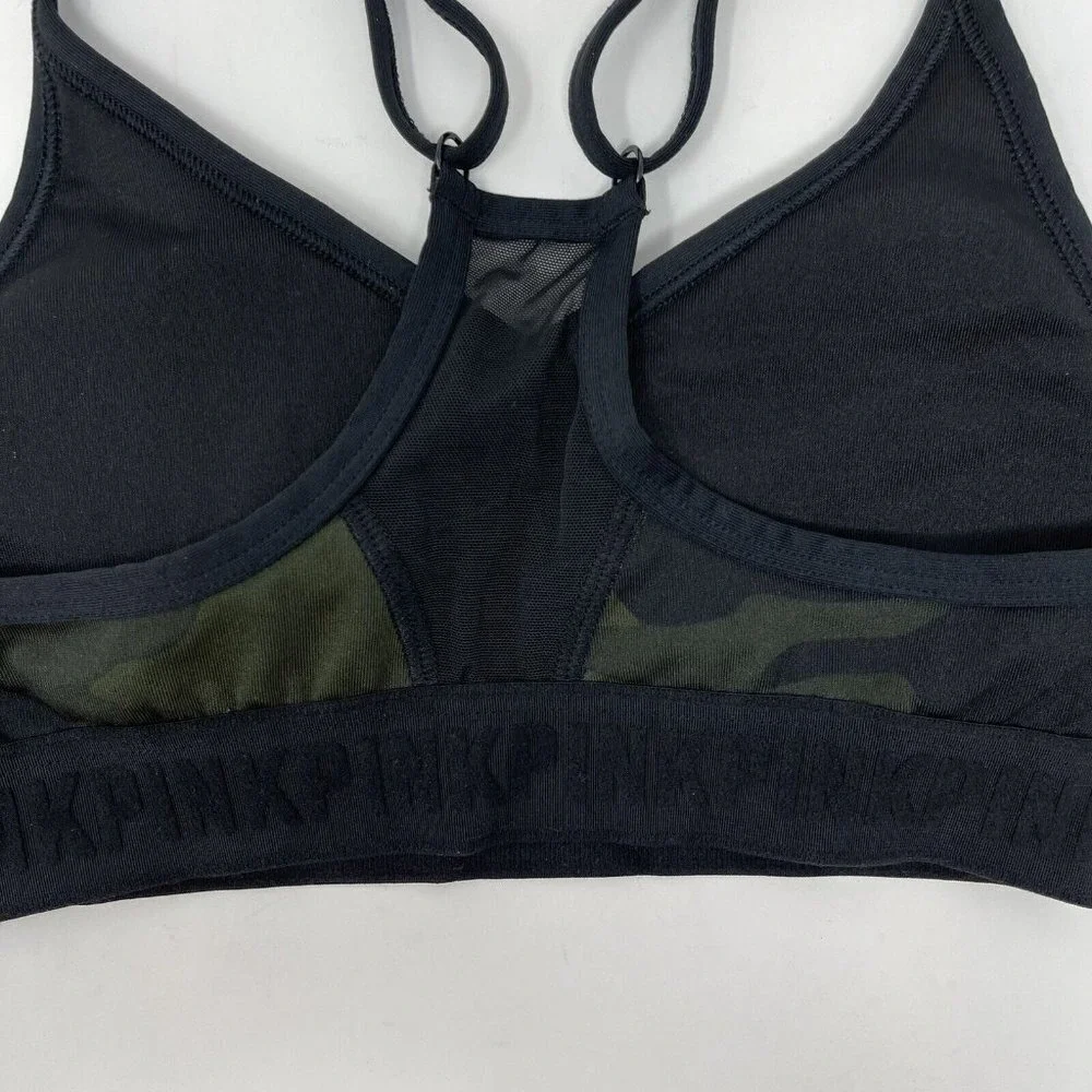 Victoria's Secret PINK Ultimate Lightly‎ Lined Sports Bra Women's Size XS Camo - Picture 7 of 8